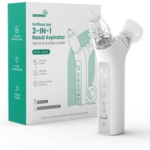GROWNSI 3-in-1 Nasal Aspirator - White & Mint